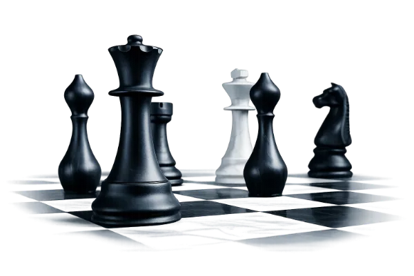 Schachfiguren auf Schachbrett