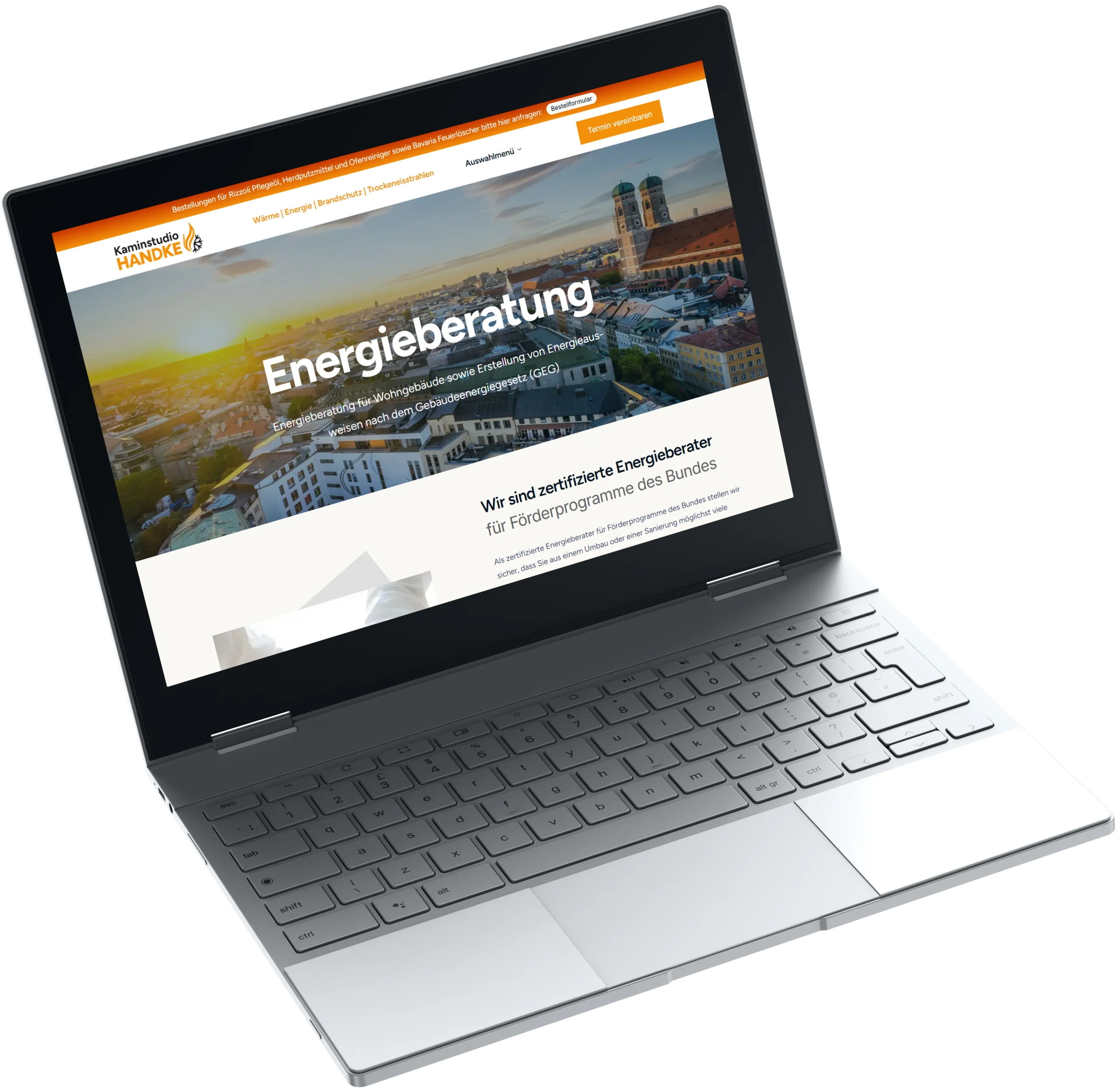 Website für Kaminstudio Handke